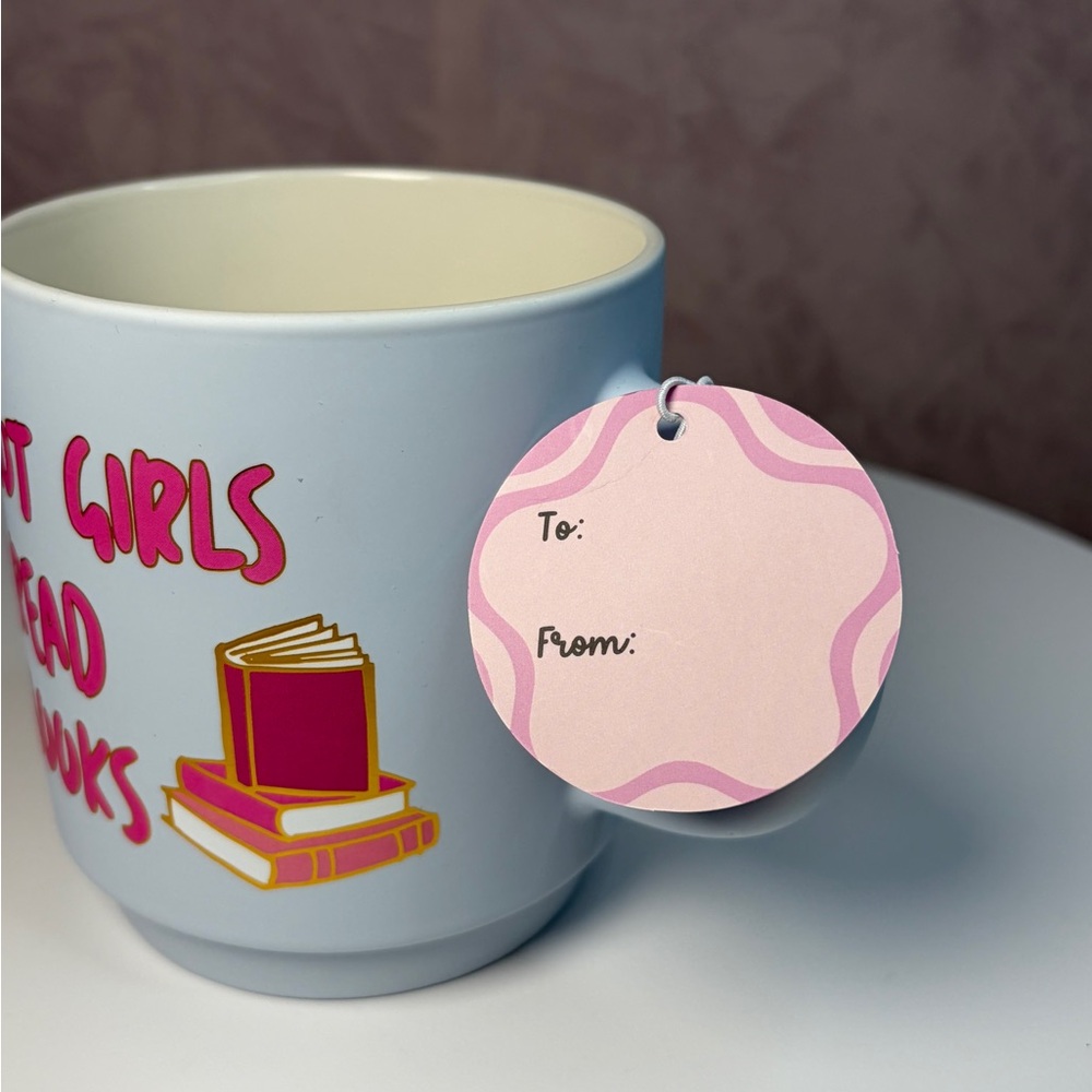 Hot Girls Read Books Mug with Book Design - Picture 6 of 11